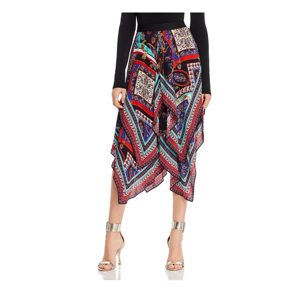 Alice + Olivia Multicolor Asymmetrical Handkerchief Hem Skirt - Picture 2 of 8